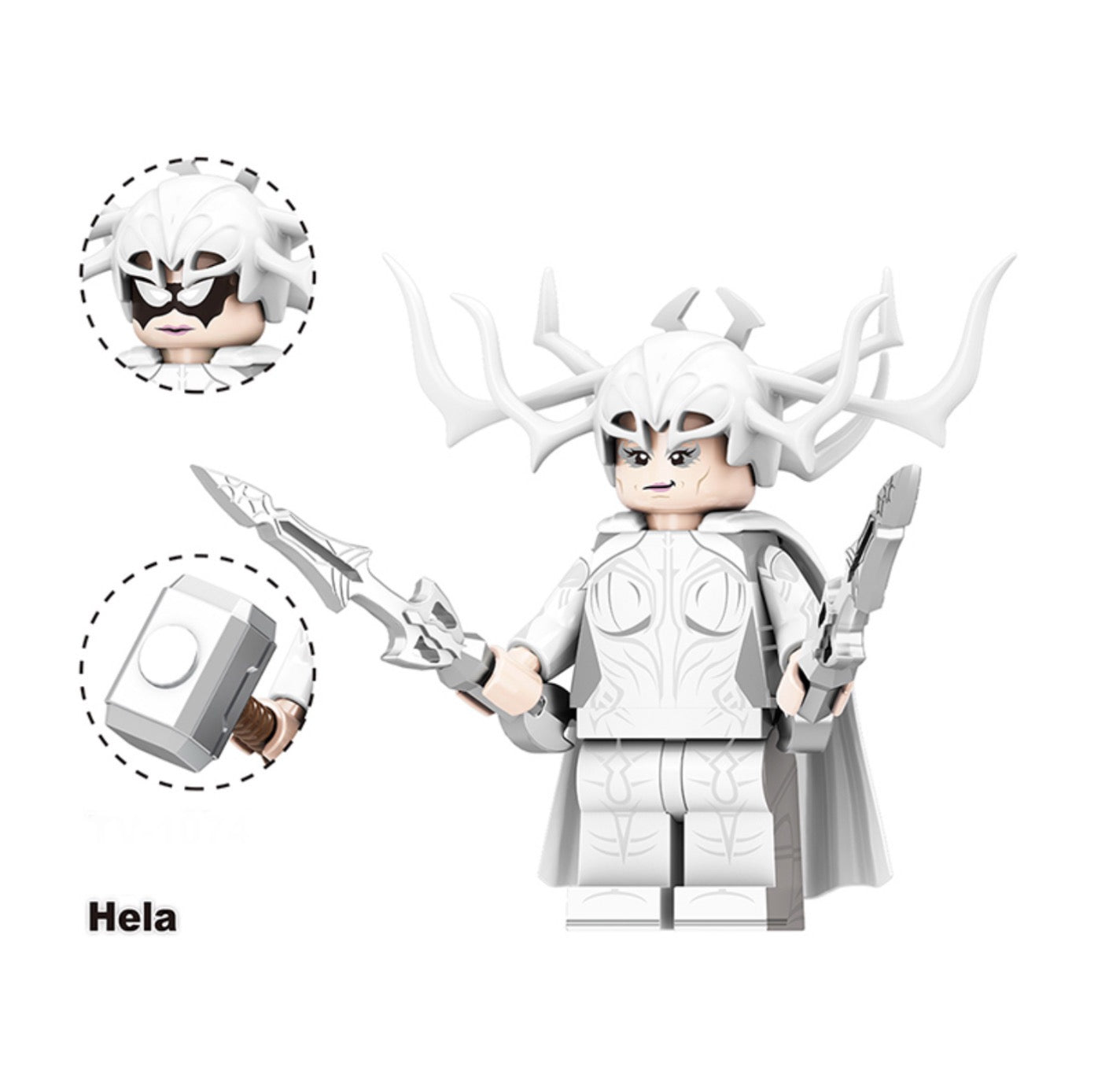 PREVENTE MINIFIGURE MARVEL UNIVERS: HELA "Whitf….if" custom Disponibilité Juin 2025