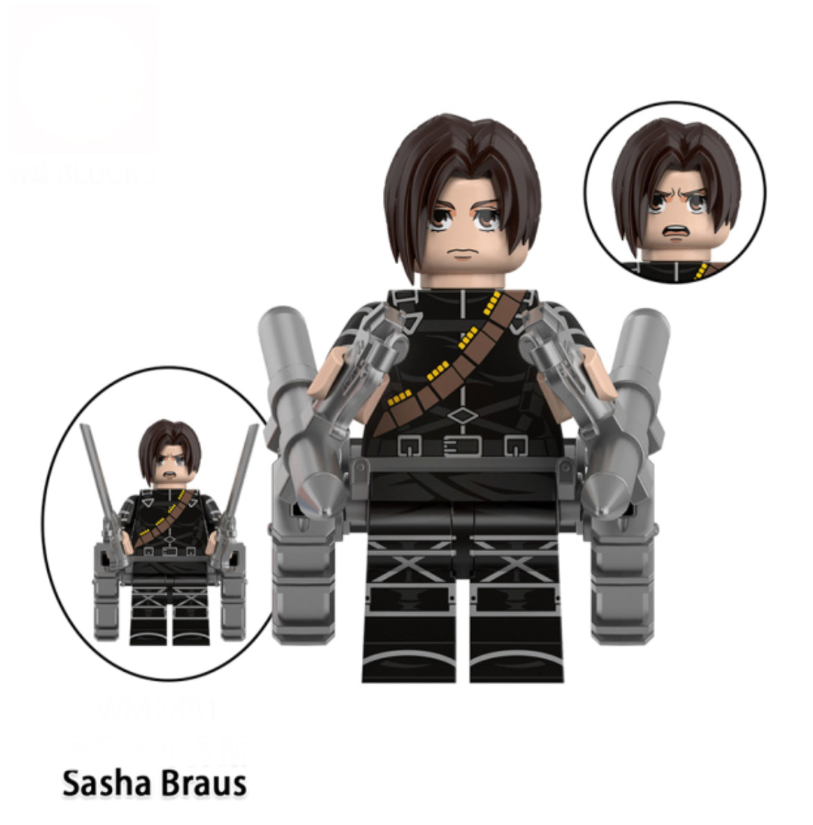 MINIFIGURE AOT UNIVERS: SACHA BRAUS (L'Attaque des Titans) Custom