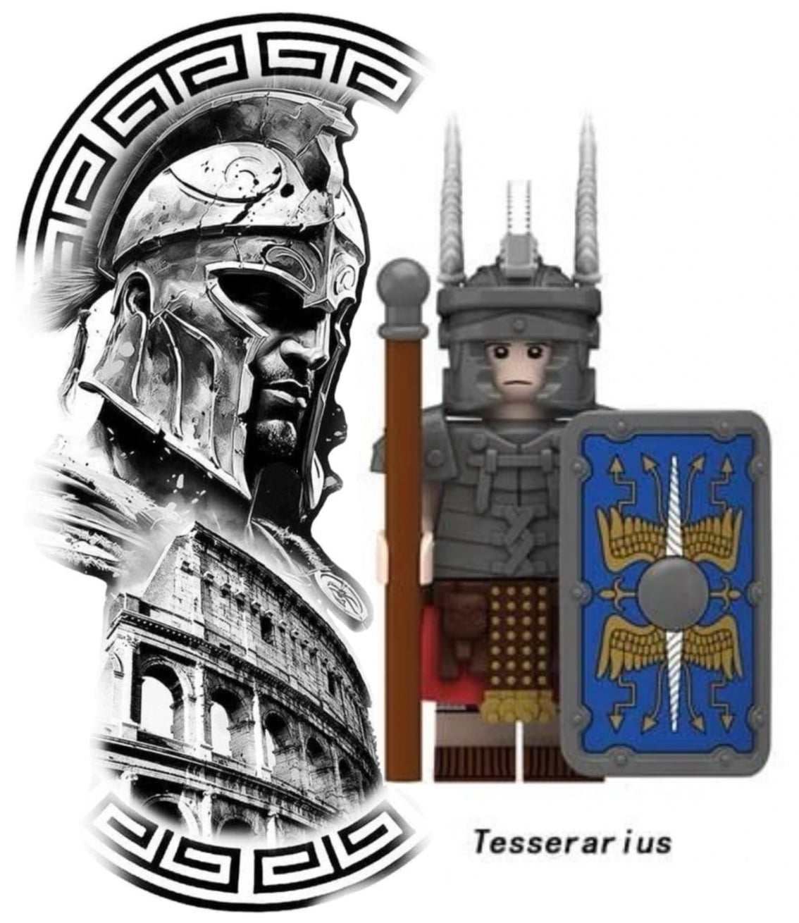 ♥️♥️♥️MINIFIGURE EMPIRE ROMAIN UNIVERS: ROMAIN TESSERARIUS (sous-officier)♥️♥️♥️custom