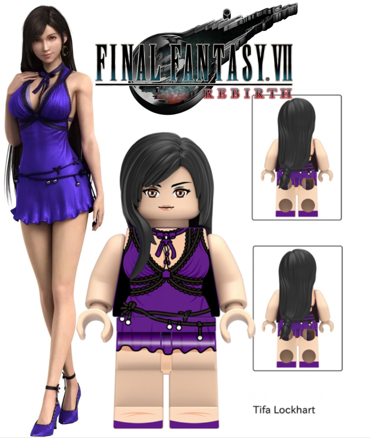 ♥️♥️♥️MINIFIGURE FINAL FANTASY UNIVERS: TIFA LOCKHART ♥️♥️♥️custom