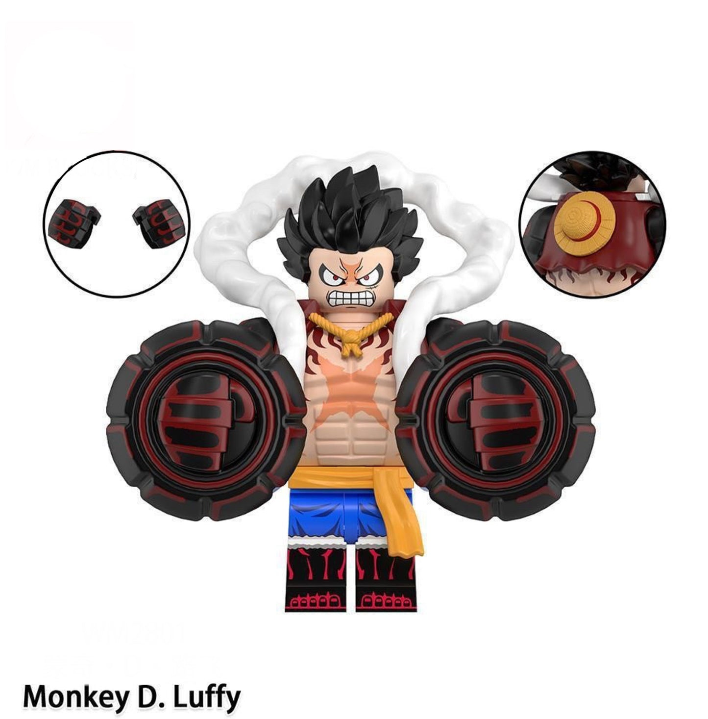 ♥️♥️♥️MINIFIGURE ONE PEACE UNIVERS: MONKEY D.LUFFY ♥️♥️♥️custom