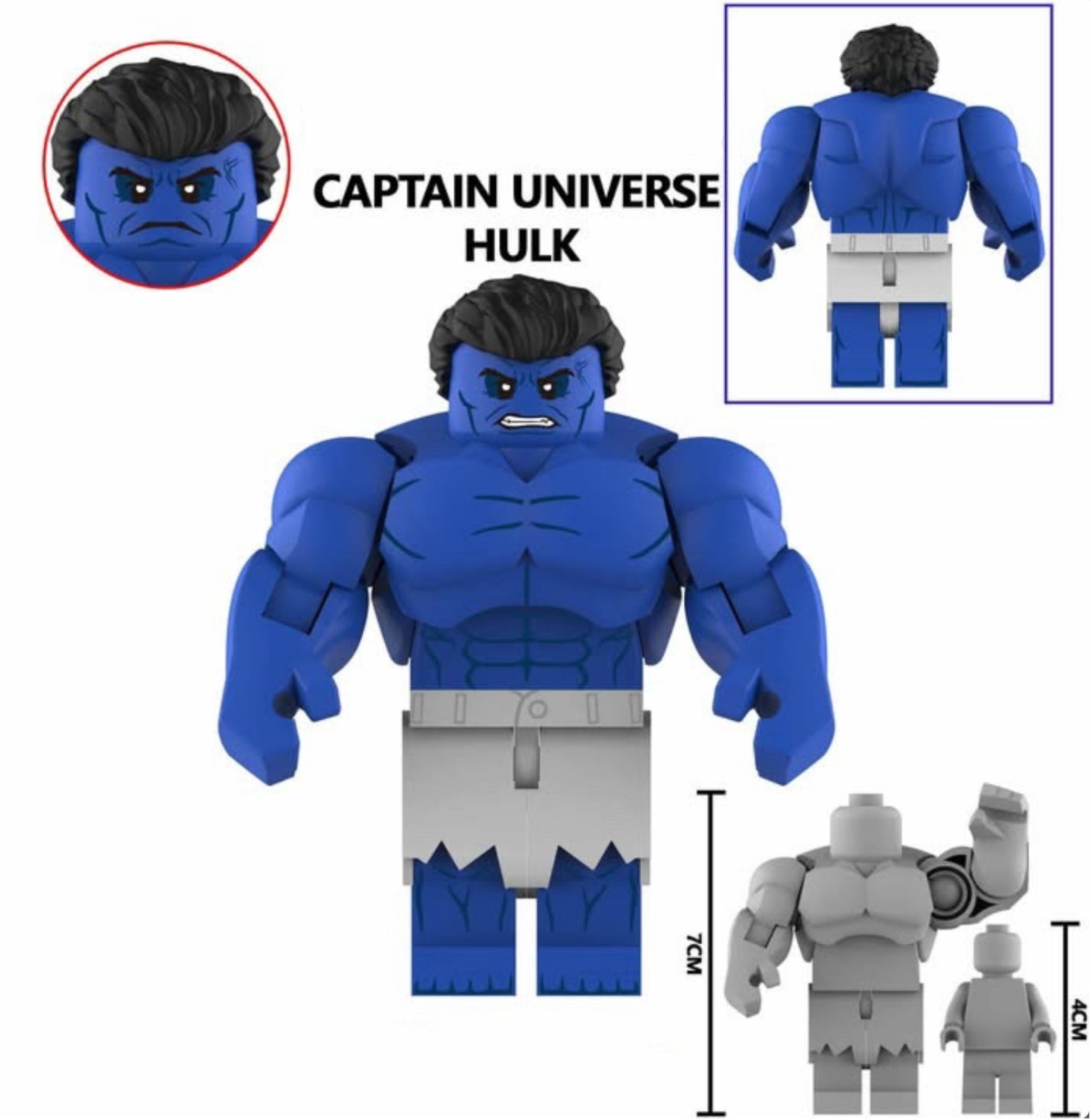PREVENTE ⭐️ ⭐️ ⭐️ BIG MINIFIGURE MARVEL UNIVERS: CAPTAIN UNIVERSE HULK ⭐️ ⭐️ ⭐️ Custom Disponibilité fin janvier 2026