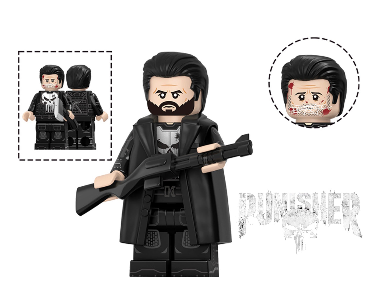 PREVENTE MINIFIGURE MARVEL UNIVERS (SPIDERMAN):THE PUNISHER Custom Disponibilité mi-septembre 2026