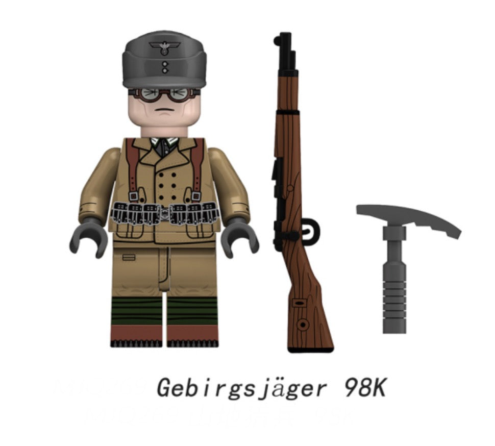 PREVENTE♥️♥️♥️MINIFIGURE MILITAIRE UNIVERS: World War II SOLDAT ALLEMAND "BATAILLON DE CHASSEURS ALPINS" ♥️♥️♥️custom Disponibilité fin juin 2025