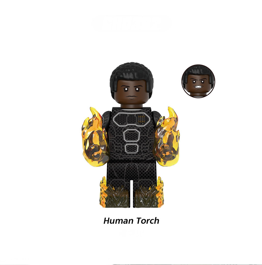MINIFIGURE MARVEL UNIVERS: HUMAN TORCH (VERSION 2015) custom
