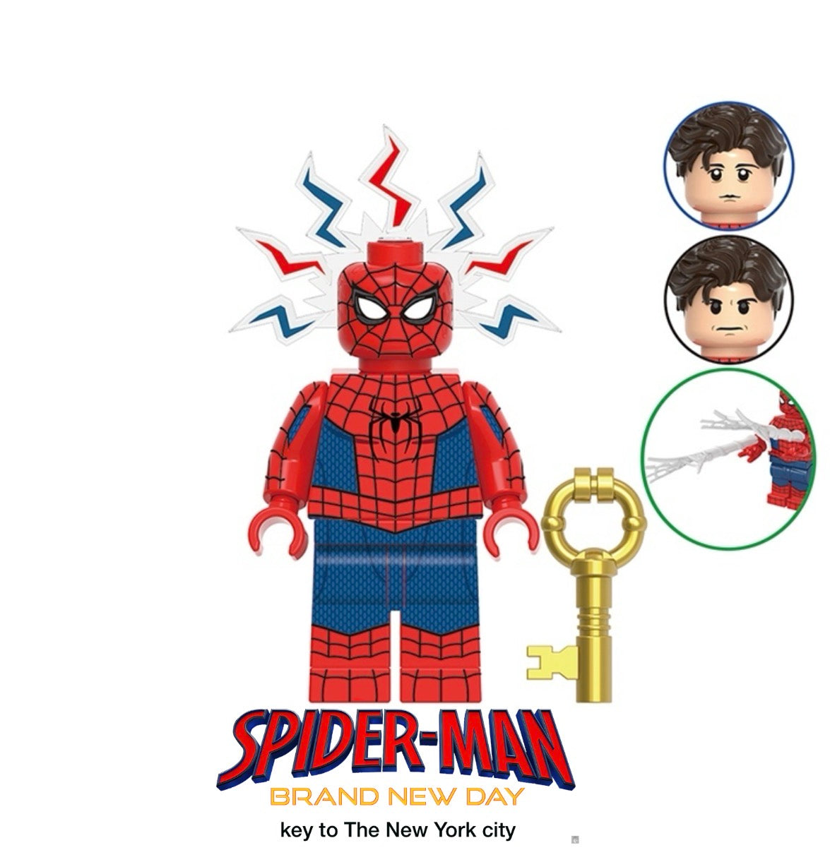 MINIFIGURE MARVEL UNIVERS: SPIDER-MAN WITH KEY NEW YORK CITY Custom