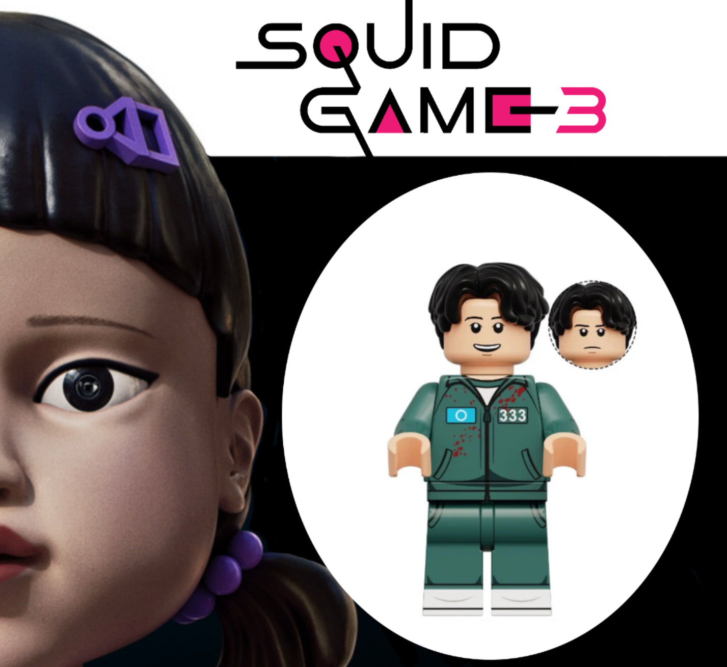MINIFIGURE SQUID GAME UNIVERS: N°333 custom Disponibilité Août 2025