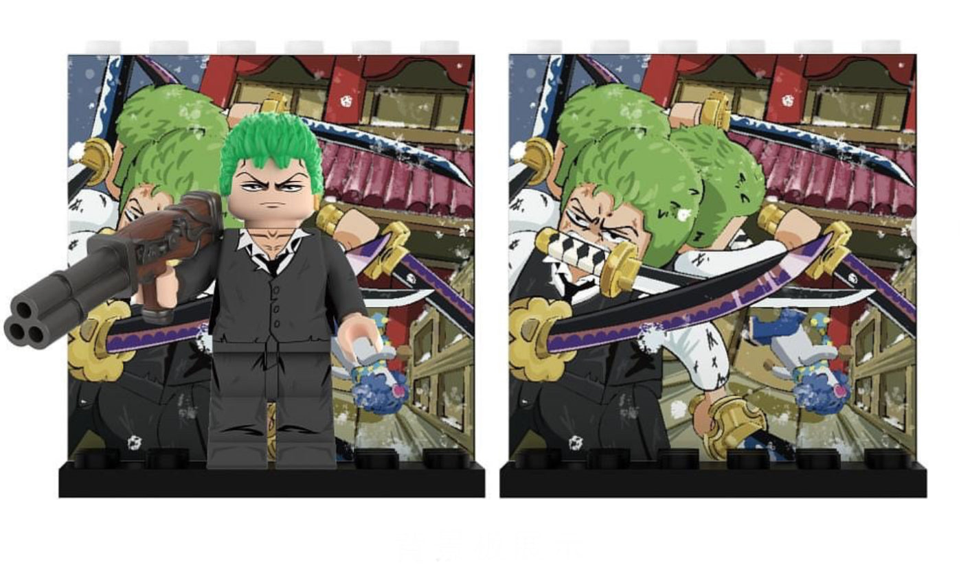 MINIFIGURE ONE PEACE UNIVERS EDITION LIMITÉE: RORONOA ZORO custom