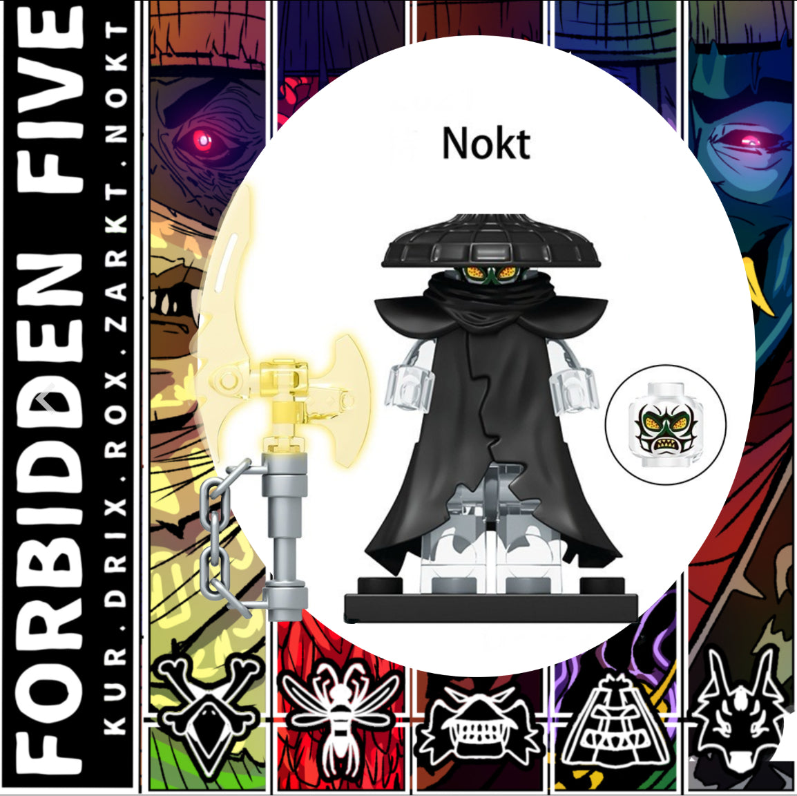 PREVENTE♥️♥️♥️MINIFIGURE NINJAGO UNIVERS: GOST NOKT FORBIDDEN FIVE ♥️♥️♥️CUSTOM DISPONIBILITÉ FIN SEPTEMBRE 2025