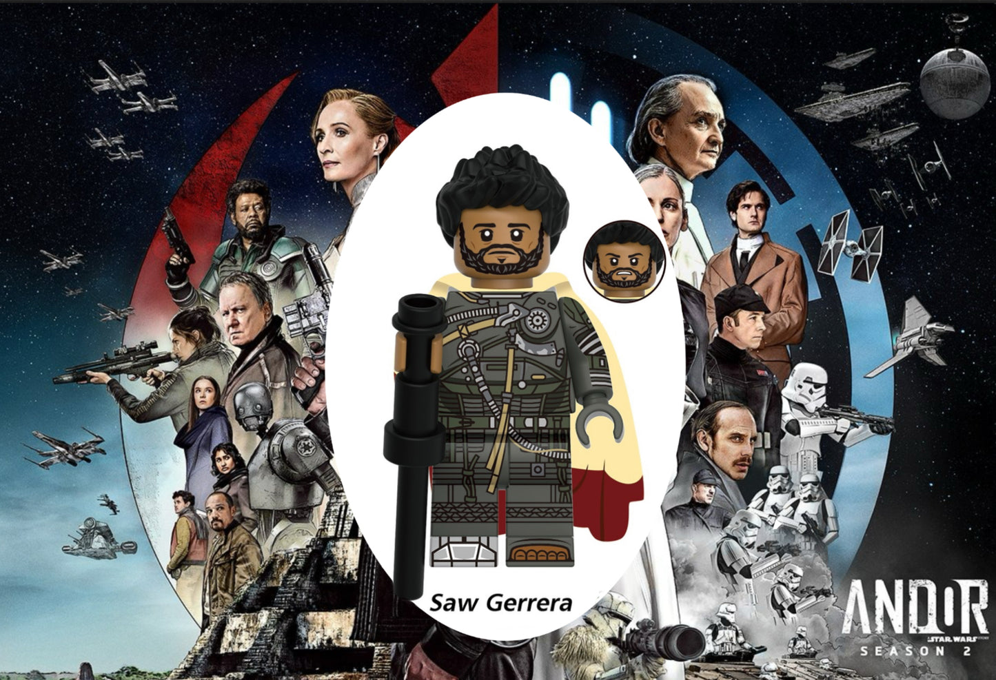 ♥️♥️♥️ MINIFIGURE STAR WARS UNIVERS: SAW GERRERA (ANDOR SAISON 2)♥️♥️♥️custom