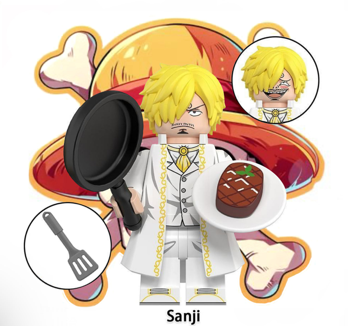 ♥️♥️MINIFIGURE ONE PEACE UNIVERS: SANJI ♥️♥️custom