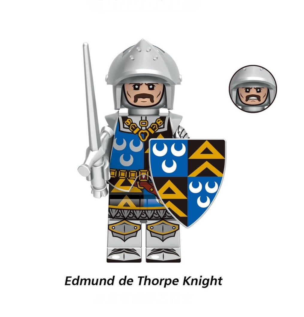 ♥️MINIFIGURE MÉDIÉVALE UNIVERS: EDMUND DE THORPE KNIGHT♥️♥️ Custom