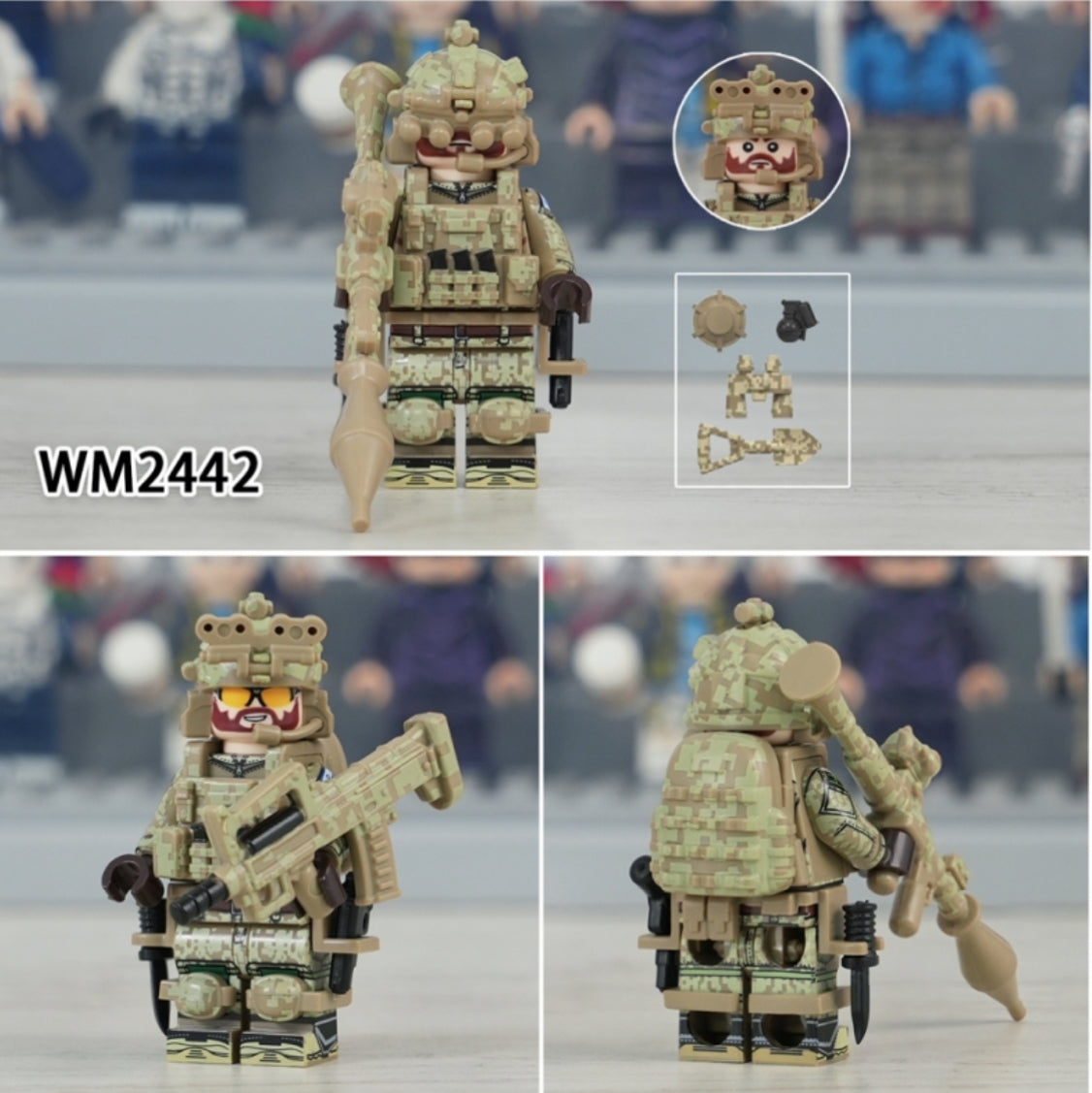 ♥️♥️MINIFIGURE ARMY UNIVERS "ÉDITION LIMITÉE": WILD CHILD SPÉCIAL FORCE. CUSTOM♥️♥️