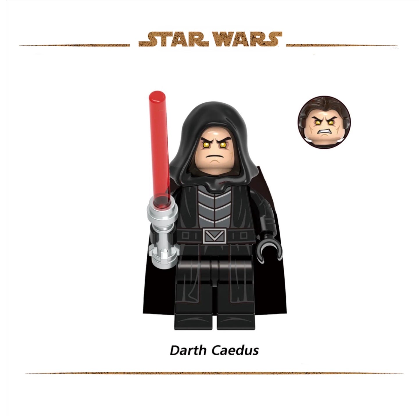 PREVENTE MINIFIGURE STAR WARS UNIVERS: DARTH CAEDUS Custom Disponibilité fin juillet 2026