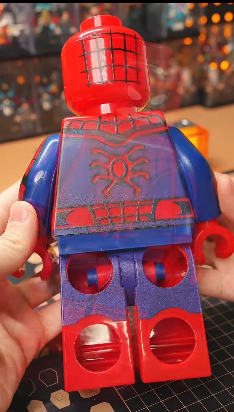 PREVENTE♥️♥️♥️GIANT MINIFIGURE MARVEL UNIVERS: SPIDERMAN HOME COMING 21,5CM ♥️♥️♥️custom Disponibilité Minifigures fin janvier 2026