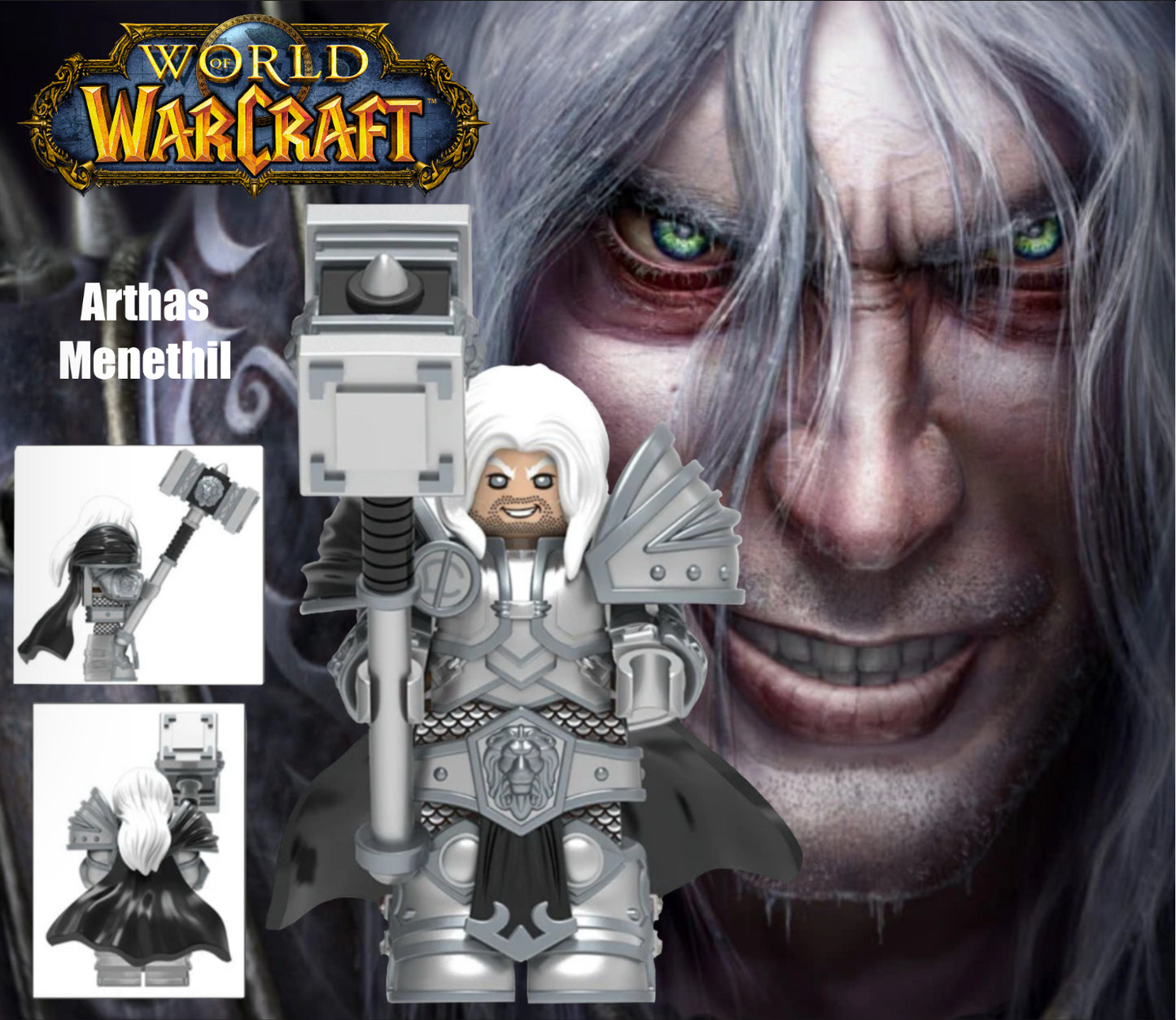 MINIFIGURE WORLD OF WARCRAFT UNIVERS: PRINCE ARTHAS MENETHIL custom