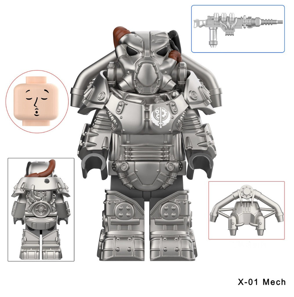MINIFIGURE FALLOUT UNIVERS: X-01 Power Armor (Brotherhood of Steel) CUSTOM