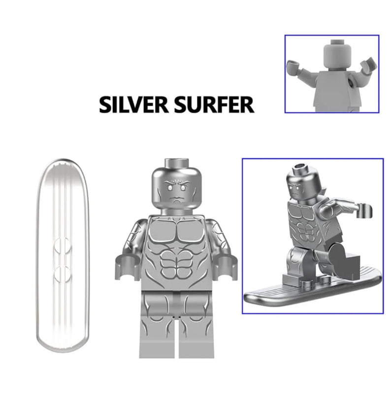 ♥️♥️♥️MINIFIGURE FANTASTIC FOUR: SILVER D’ARGENT ♥️♥️♥️TOP ZEDBRICK 2025♥️♥️♥️custom