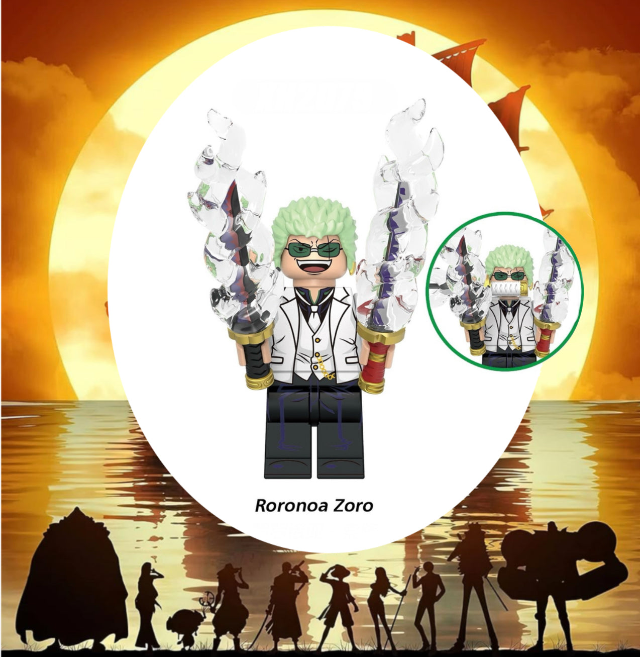 ♥️♥️MINIFIGURE ONE PEACE: RORONOA ZORO ♥️♥️custom