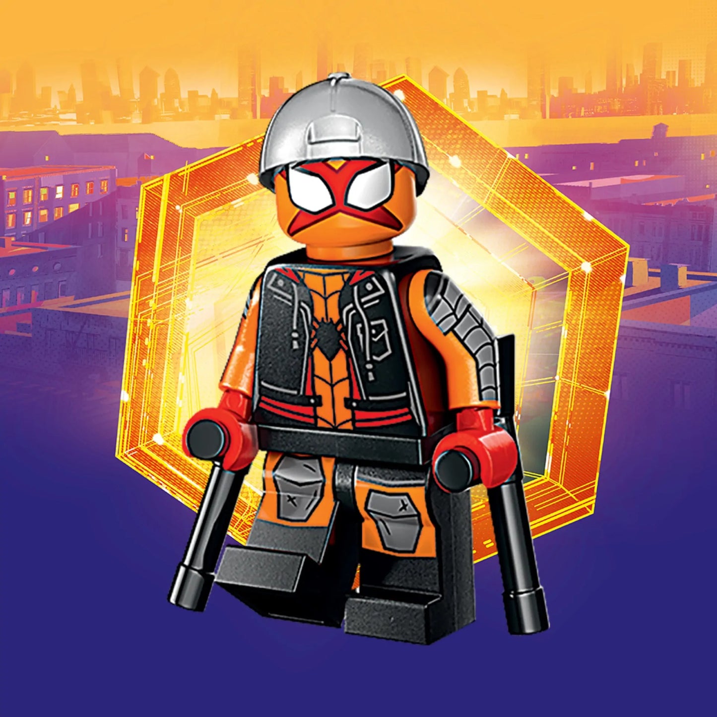 PREVENTE LEGO MINIFIGURE SÉRIES ACROSS THE SPIDER-VERSE : SUN-SPIDER "Socle+Fascicule inclus " Disponibilité mi-septembre 2025