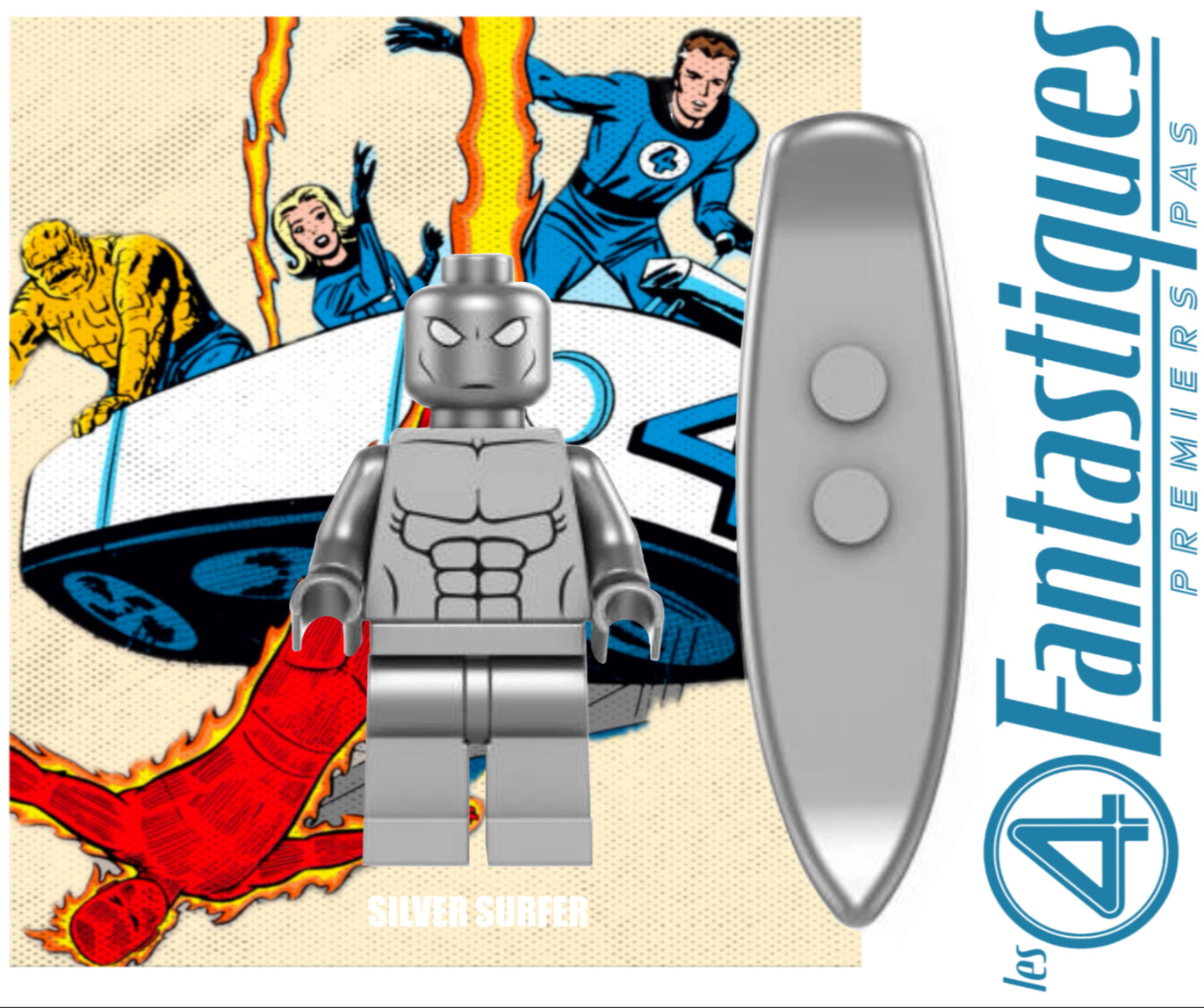 MINIFIGURE FANTASTIC FOUR: SILVER D’ARGENT custom