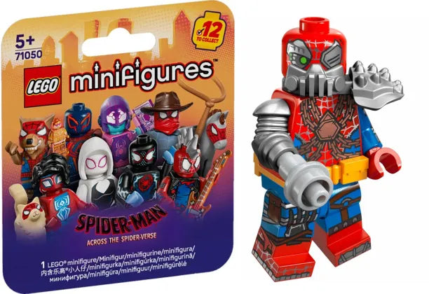 PREVENTE LEGO MINIFIGURE SÉRIES ACROSS THE SPIDER-VERSE : CYBORG SPIDER-WOMAN "Socle+Fascicule inclus " Disponibilité mi-septembre 2025