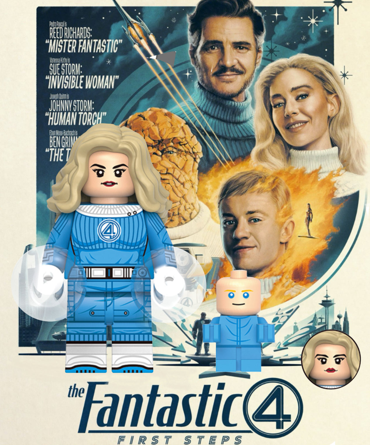 ♥️♥️♥️ MINIFIGURE MARVEL UNIVERS: INVISIBLE WOMAN ♥️♥️♥️ custom
