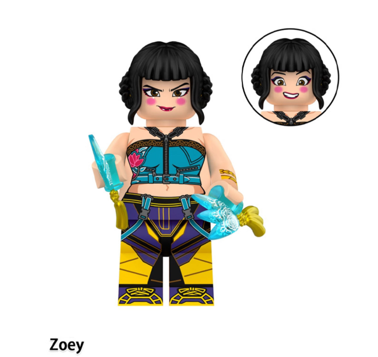 ♥️♥️♥️MINIFIGURE K-POP DÉMON HUNTER UNIVERS : ZOEY ♥️♥️♥️custom
