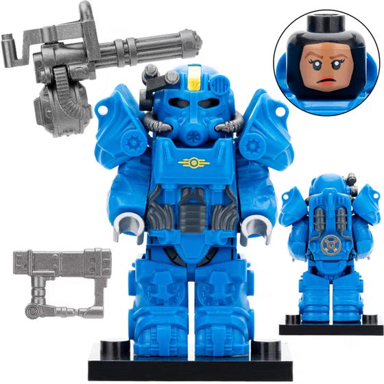 ♥️♥️TOP ZEDBRICK 2024 MINIFIGURE FALLOUT UNIVERS: T60 POWER ARMOR ♥️♥️CUSTOM