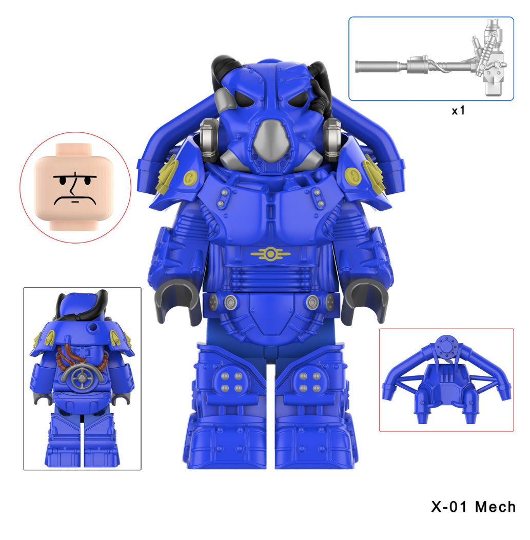 MINIFIGURE FALLOUT UNIVERS: X-01 Power Armor (Vault-Tec) CUSTOM
