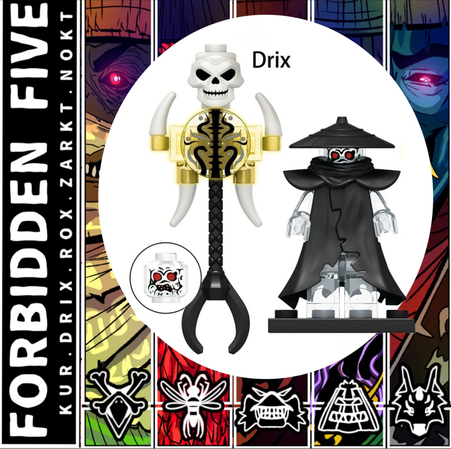PREVENTE♥️♥️♥️MINIFIGURE NINJAGO UNIVERS: GHOST DRIX FORBIDDEN FIVE ♥️♥️♥️CUSTOM DISPONIBILITÉ FIN SEPTEMBRE 2025