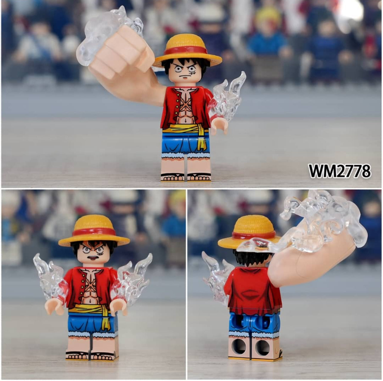 ♥️♥️♥️MINIFIGURE ONE PEACE: MONKEY D. LUFFY ♥️♥️♥️custom