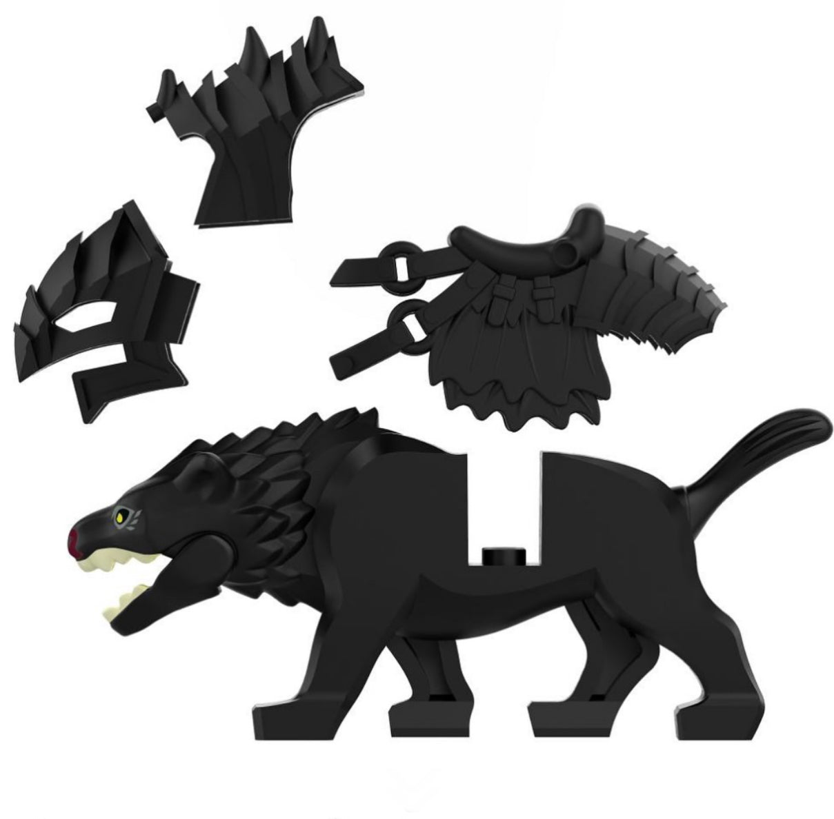 MINIFIGURE LORD OF THE RING/HOBBIT UNIVERS: WARG BLACK CUSTOM