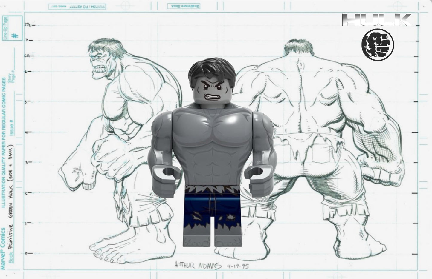 PREVENTE MINIFIGURE MARVEL UNIVERS: GRAY HULK custom Disponibilité fin Juin 2025
