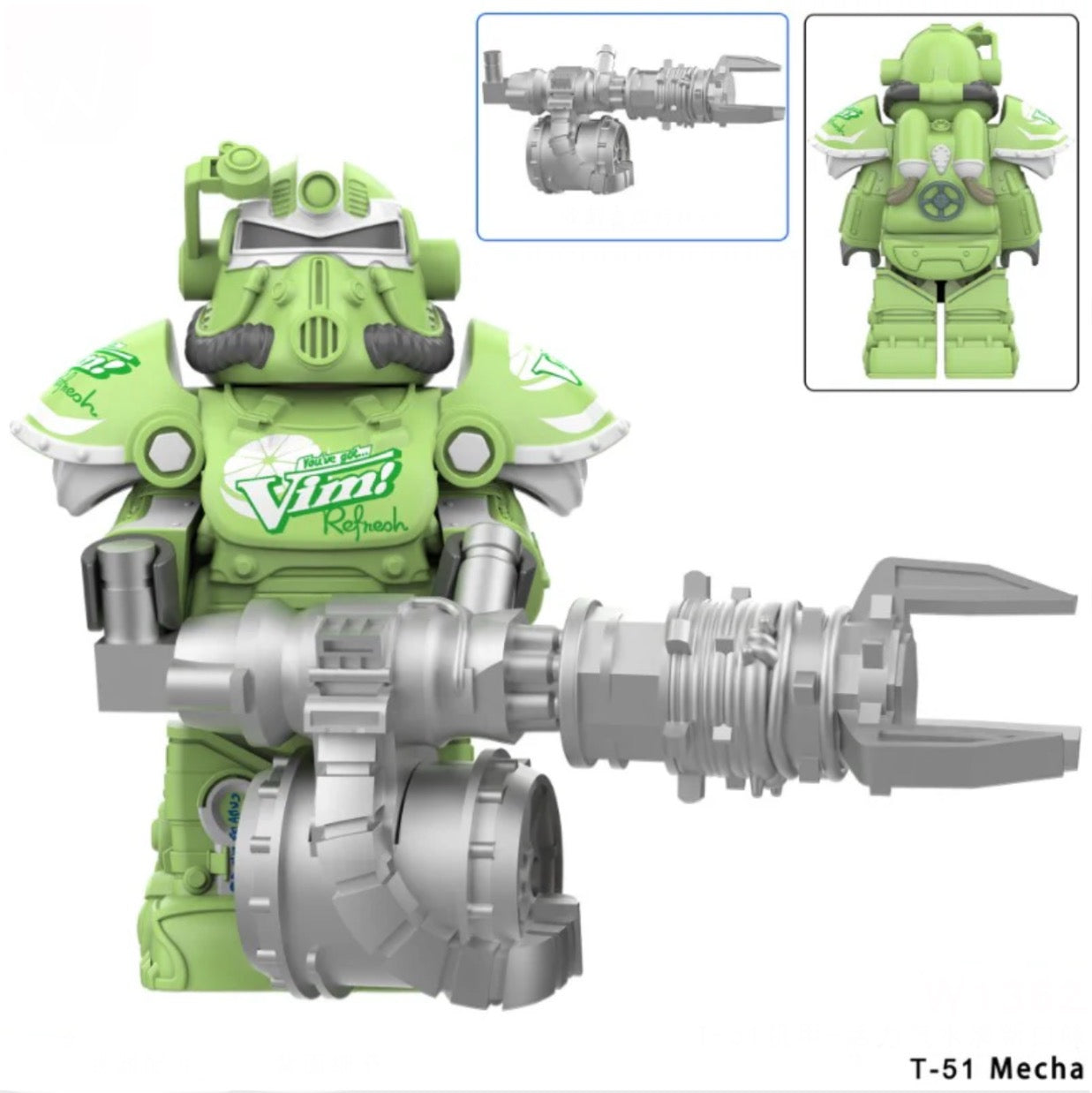 ♥️♥️TOP ZEDBRICK 2025 MINIFIGURE FALLOUT UNIVERS: T-51 MECHA ♥️♥️CUSTOM
