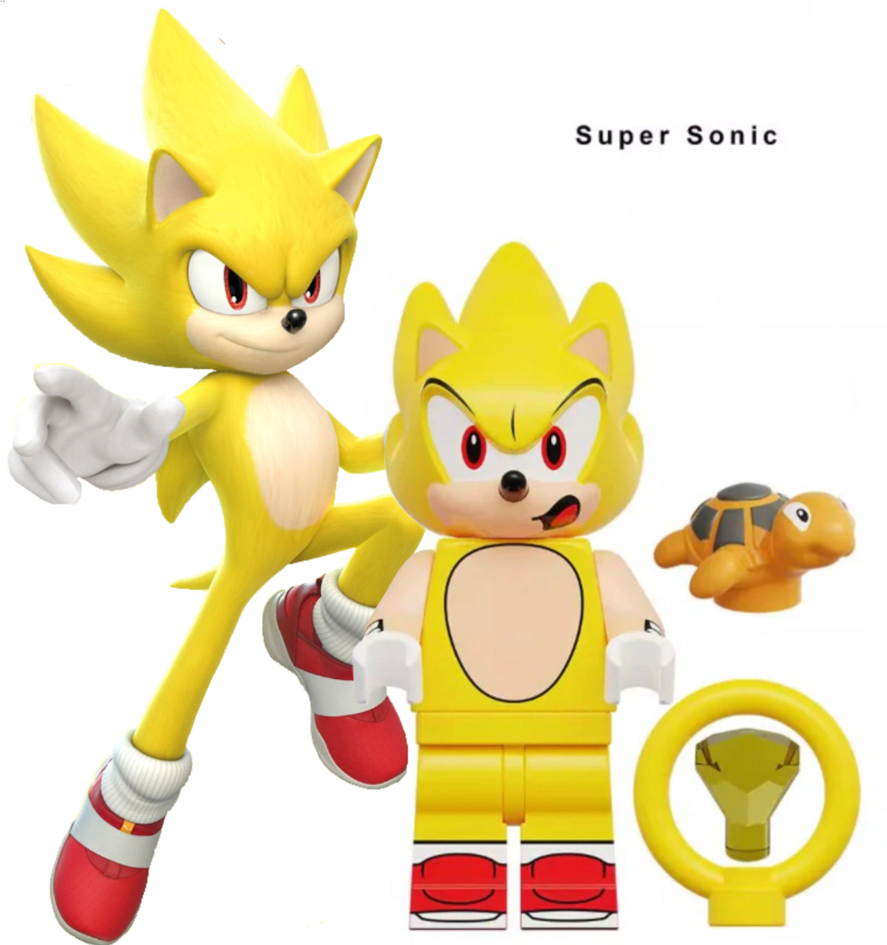 MINIFIGURE SONIC UNIVERS : SUPER SONIC Custom