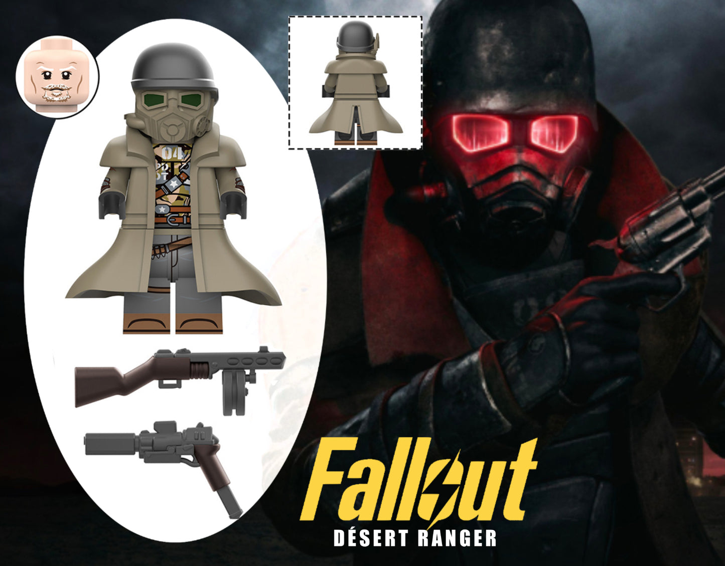 MINIFIGURE FALLOUT UNIVERS: DESERT RANGER CUSTOM