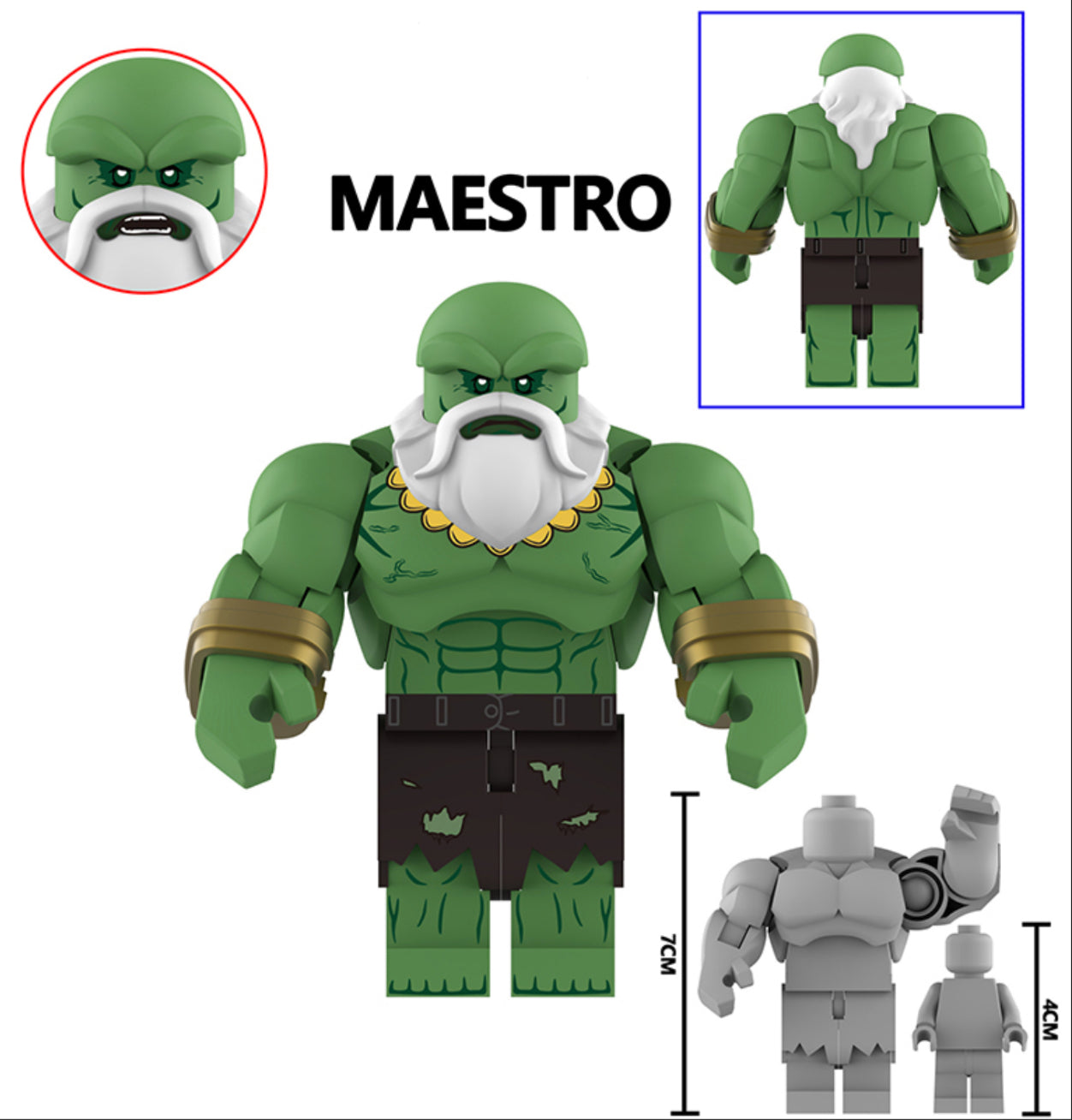 PRÉVENTE♥️♥️♥️BIG MINIFIGURE MARVEL UNIVERS: ABOMINATION ♥️♥️♥️custom Disponibilité mi-decembre 2025