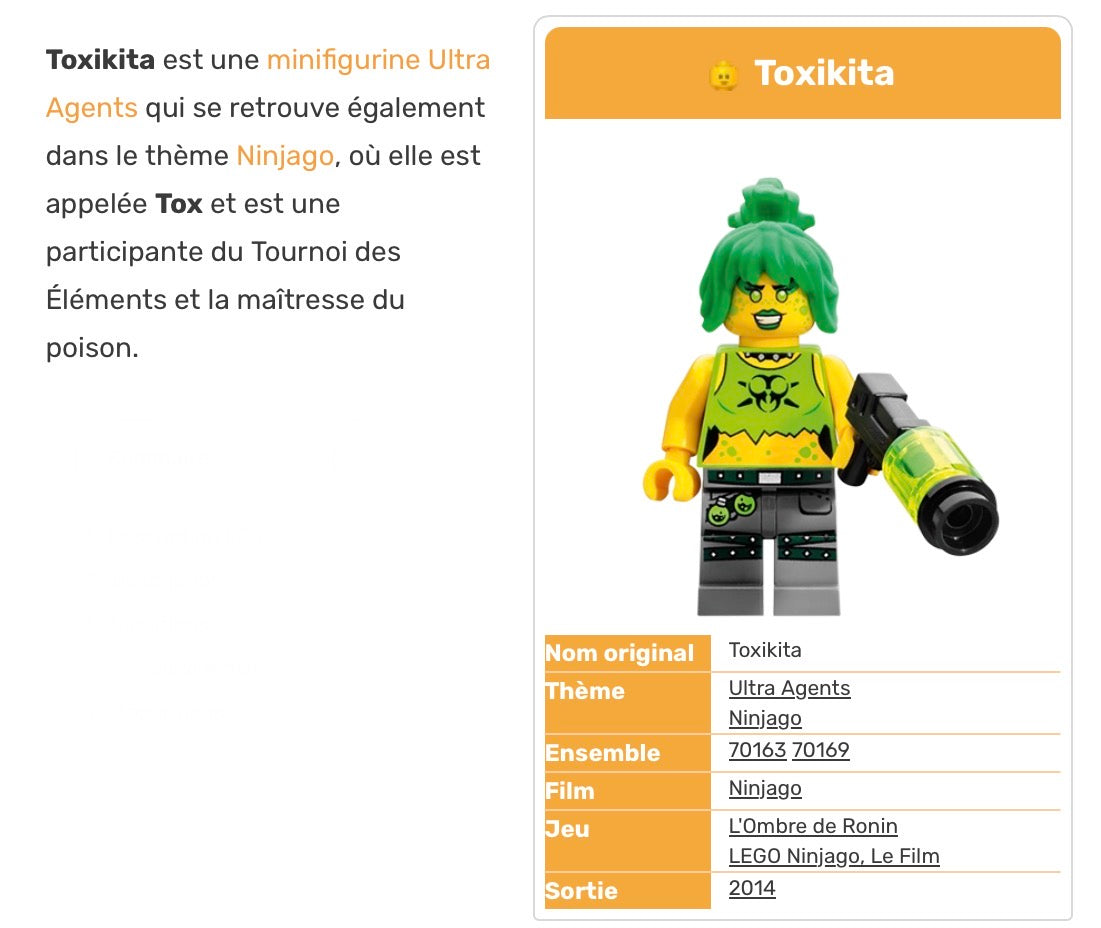 ⭐️ ⭐️ ⭐️MINIFIGURE NINJAGO UNIVERS: TOXIKITA ⭐️ ⭐️ ⭐️ CUSTOM