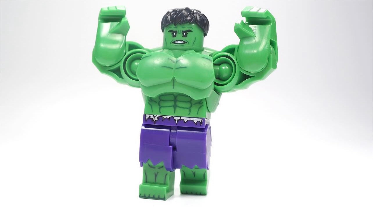♥️♥️♥️BIG MINIFIGURE MARVEL UNIVERS: COMIC HULK (B) ♥️♥️♥️custom
