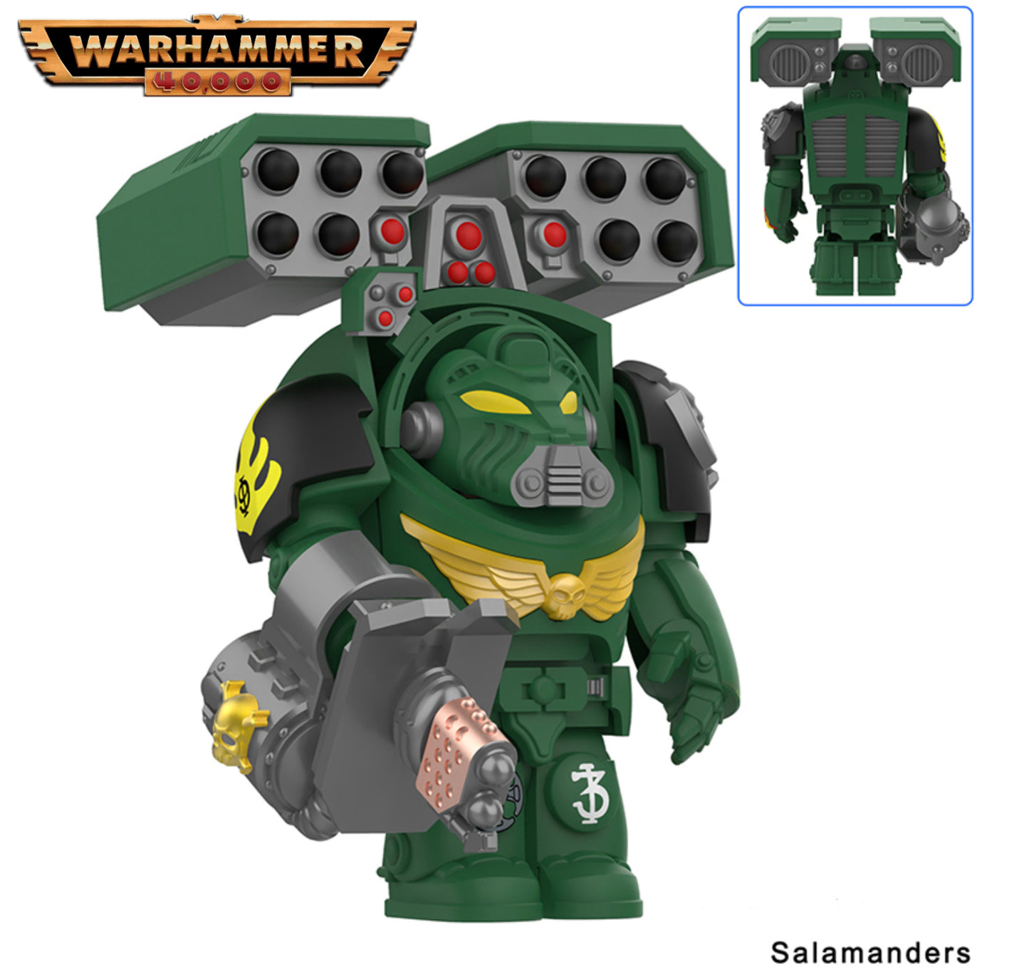 PREVENTE♥️♥️♥️MINIFIGURE WARHAMMER 40K UNIVERS: SALAMANDERS custom DISPONIBILITÉ FIN DÉCEMBRE 2025