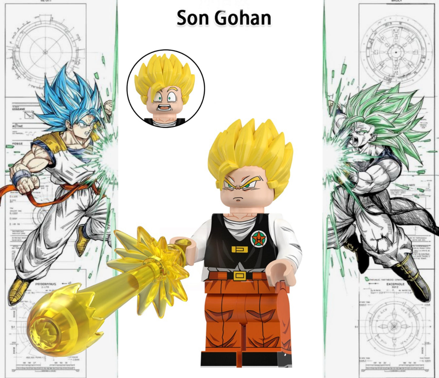 MINIFIGURE DRAGON BALL Z UNIVERS: SON GOHAN Custom