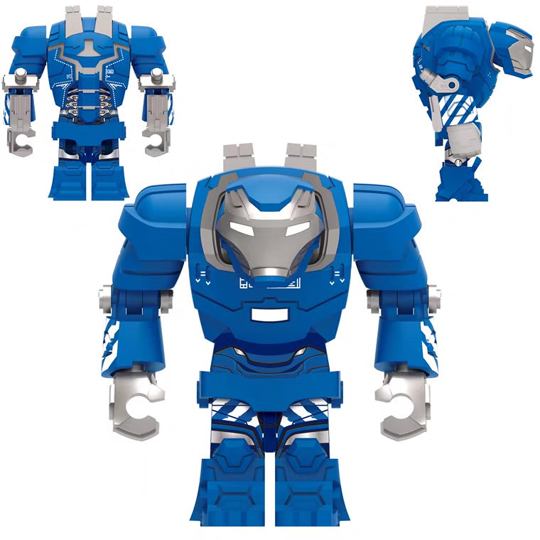 ♥️♥️BIG MINIFIGURE MARVEL UNIVERS : IRON MAN MK38 IGOR BLEU ♥️♥️custom