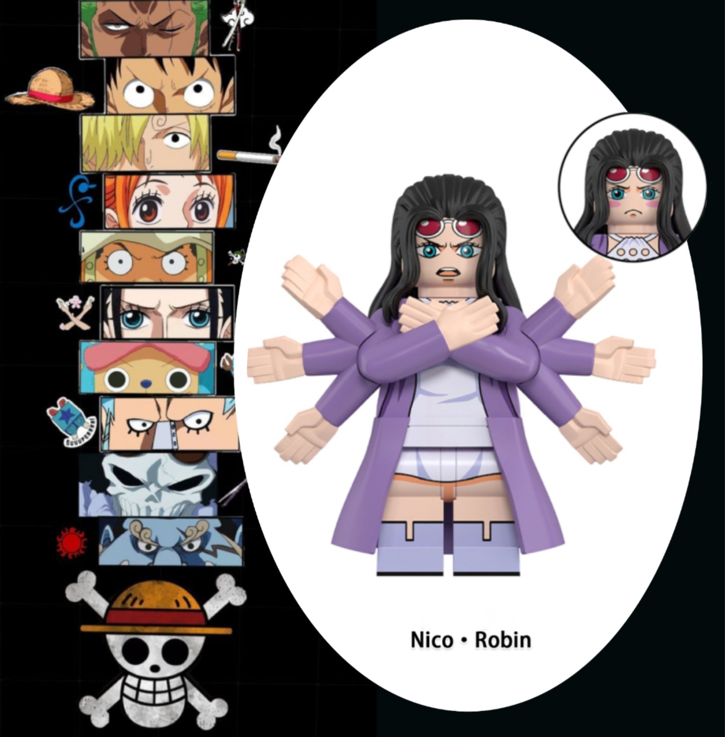 ♥️♥️♥️MINIFIGURE ONE PEACE UNIVERS: NICO-ROBIN ♥️♥️♥️custom