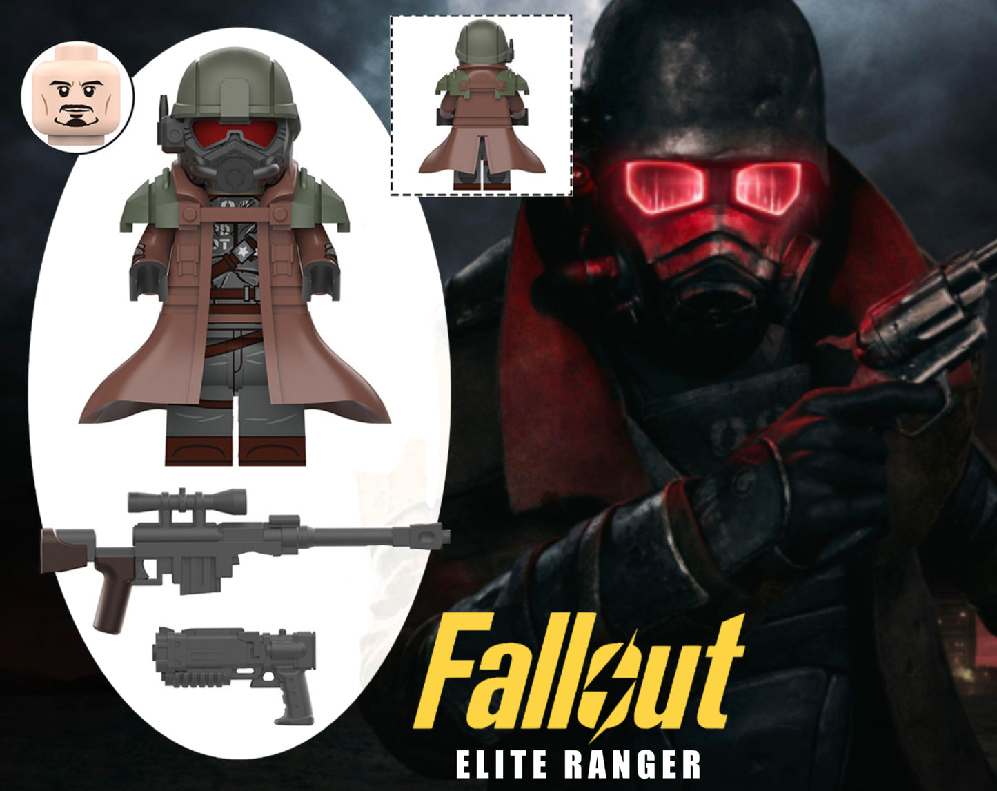 MINIFIGURE FALLOUT UNIVERS: ÉLITE RANGER CUSTOM