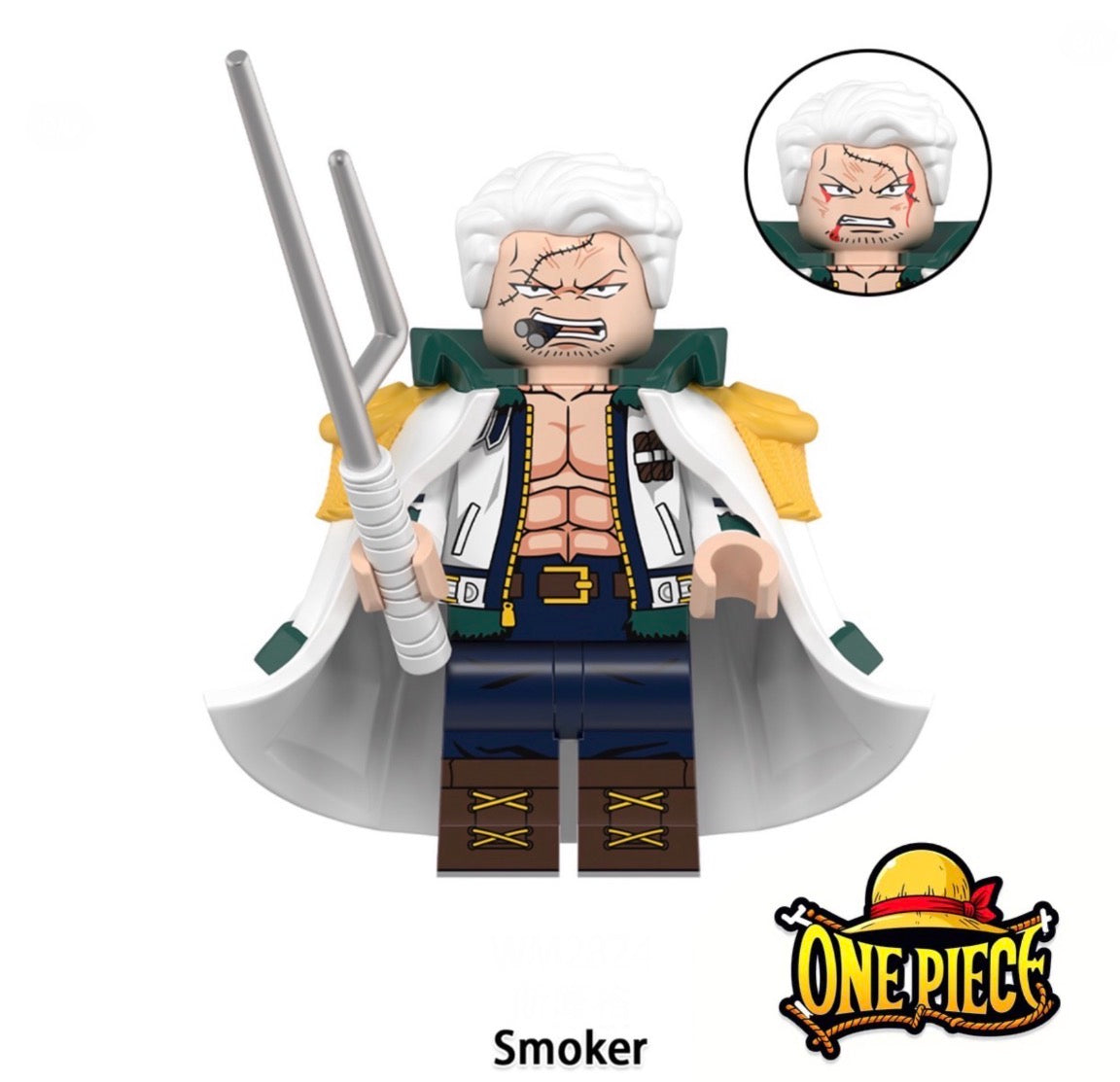 ⭐️⭐️⭐️MINIFIGURE ONE PEACE UNIVERS: SMOKER ⭐️⭐️⭐️custom
