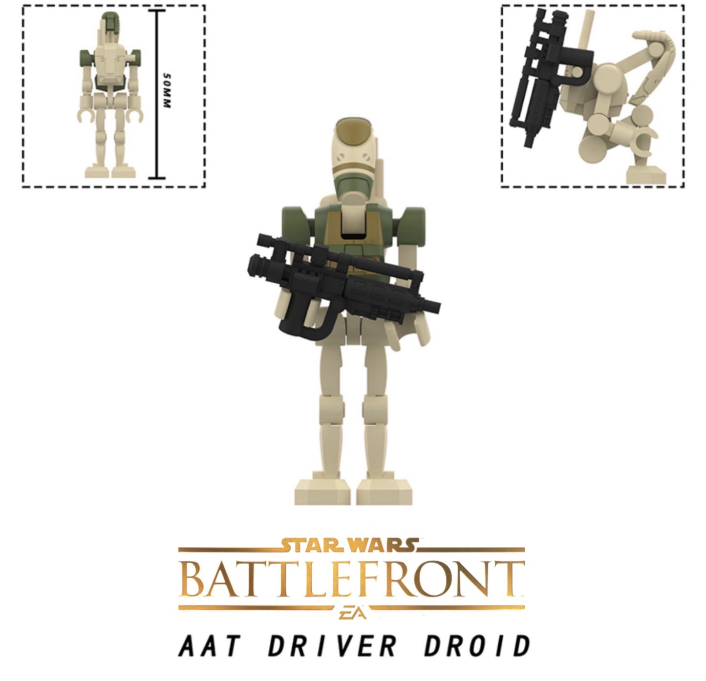 PREVENTE⭐️ TOP ZEDBRICK 2026 ⭐️MINIFIGURE STAR WARS UNIVERS: AAT DRIVER BATTLE DROID (new model) ⭐️Custom Disponibilité mi-septembre 2026