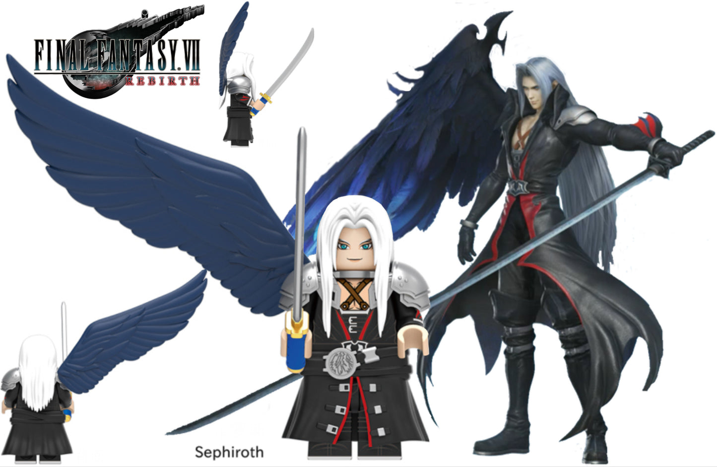 ♥️♥️♥️MINIFIGURE FINAL FANTASY UNIVERS: SEPHIROTH ♥️♥️♥️custom