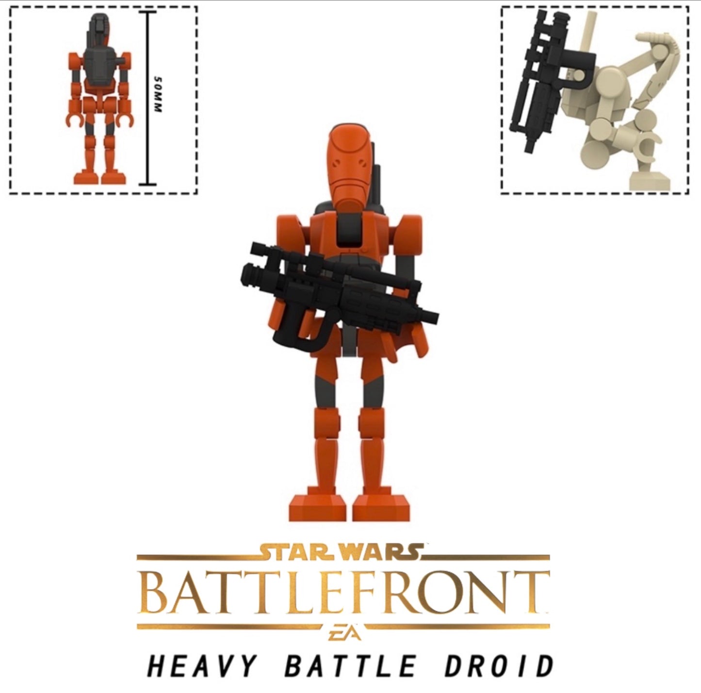 PREVENTE⭐️ TOP ZEDBRICK 2026 ⭐️MINIFIGURE STAR WARS UNIVERS: HEAVY BATTLE DROID (new model) ⭐️Custom Disponibilité mi-septembre 2026