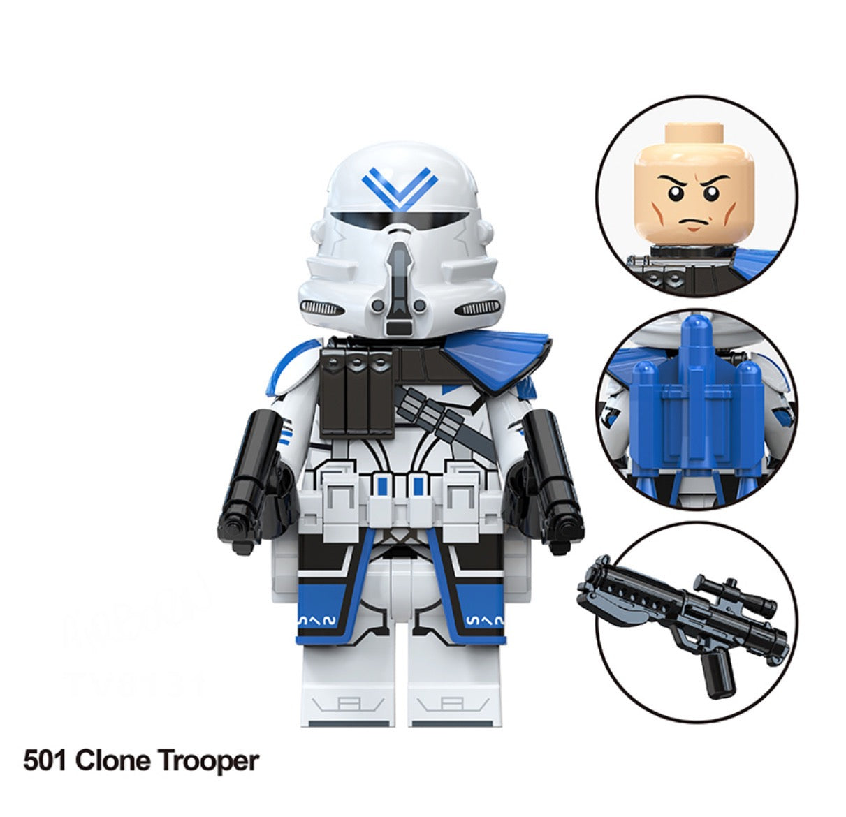 MINIFIGURE STAR WARS UNIVERS: 501ème AIRBORNE TROOPER custom